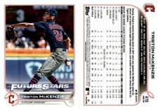 Triston McKenzie 2022 Topps Baseball Card 470  Cleveland Guardians