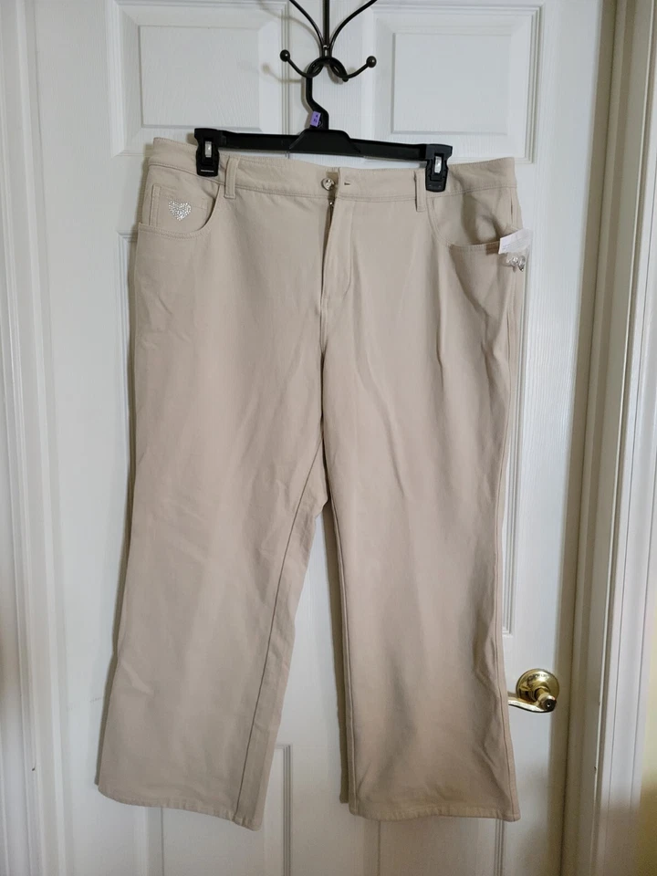 Pantalones caqui para dama, talla 18W, de Dream Jeannes de Quacker Factory Foto 1 de 1