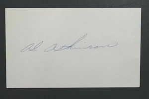 Villanova 1968 New York Jets Al Atkinson Signed Autograph Vintage 3x5 Index Card - Picture 1 of 1