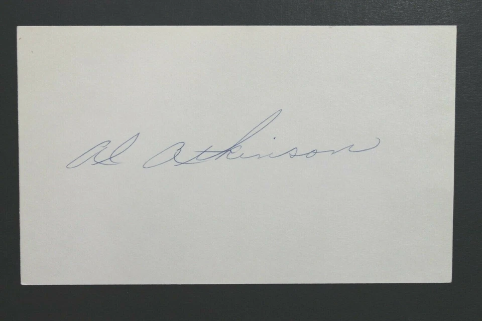 Villanova 1968 New York Jets Al Atkinson Signed Autograph Vintage 3x5 Index Card - Image 1 of 1