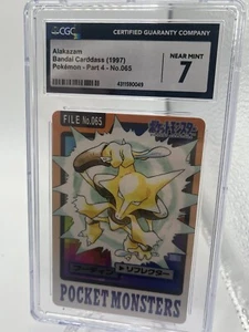 Pokemon CGC 7 1997 Bandai Carddass Part 4 Alakazam File No. 065 - Picture 1 of 2