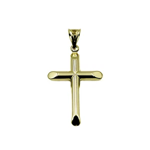 14k Gelbgold Kreuz religiös Anhänger - Bild 1 von 2