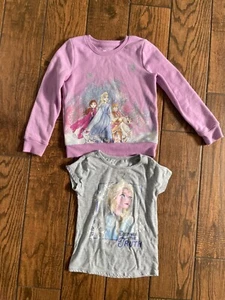 Disney Set/Lot LTD Frozen Elsa Ana Sven Olaf Size 6 6T Sweater Sweatshirt - Picture 1 of 6