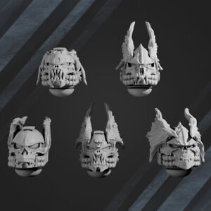 Night Beast Helmets Bits Set x10 Night  Lords Space Marines 40K DakkaDakka.Store