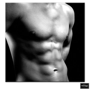 Erotik Muskelaufbau Fitnessstudio Mann BOX GERAHMT LEINWAND KUNST Bild HDR 280 g/m² - Bild 1 von 1