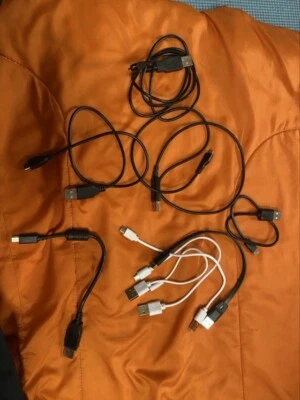 Lot Of 9 - Micro USB Charging & Data Cable Cords For Samsung Android HTC LG - Image 1 of 4