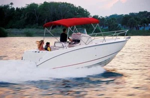 OFFSHORE FISHING BOAT TRAILERABLE COVER 21'5" TO 22'4" MAX 102" BEAM I/O MODELS - Picture 1 of 5