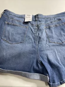Sonoma Goods For Life High Rise Mom Blue Denim Shorts Size 28 W NWT - Picture 1 of 8
