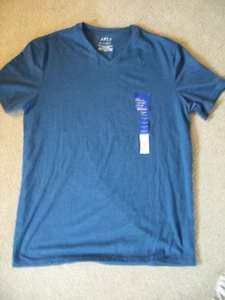 Camiseta para hombre Apt 9 mediana cuello en V nueva con etiquetas Premier Flex ajuste moderno AZUL - Imagen 1 de 4