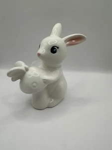 Target NWT Spritz White Ceramic Bunny Rabbit with Mushroom & Butterfly Figurine - Picture 1 of 9