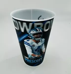 Dallas Cowboys Cup Football Souvenir 32 Ounce Dak Prescott Amari Cooper Plastic - Picture 1 of 9