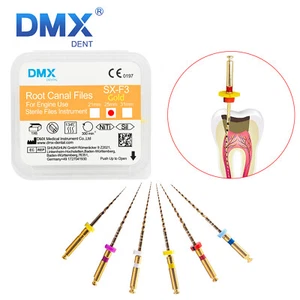 6 Pcs DMXDENT Dental Endo Engine Use Root Canal Niti Rotary Files SX-F3 25mm - Imagen 1 de 2