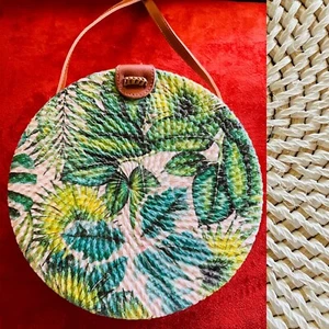 COLLECTION 18 schicke Umhängetasche Handtasche tropisch Palmenblättermuster neu mit Etikett - Bild 1 von 20