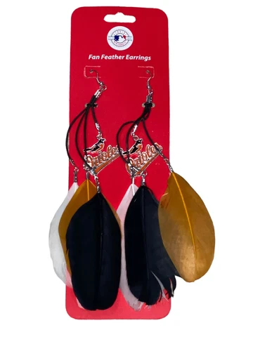 Baltimore Orioles MLB Fan Feather Dangle Earrings Cover