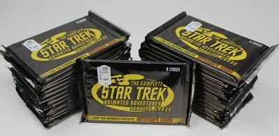 Paquete de 4 paquetes completos de cartas coleccionables de aventuras animadas de Star Trek 2003 Foto 1 de 2