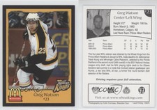 2002-03 McDonald's Brandon Wheat Kings Greg Watson #23