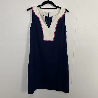 Vestido recto Kensie para mujer azul mezcla de lino sin mangas talla 6. Foto 1 de 4