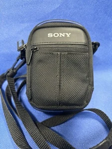 Black & Blue Carrying Case for Sony Cyber-Shot Compact Digital Camera - Picture 1 of 10