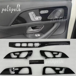 6pcs For Mercedes-Benz W167 GLE 2020-23 Interior Door Panel Trim Dash Cover Set - Foto 1 di 6
