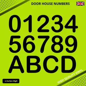 House Door Numbers Self Adhesive Vinyl Gates Bins Signs Office - Picture 1 of 15