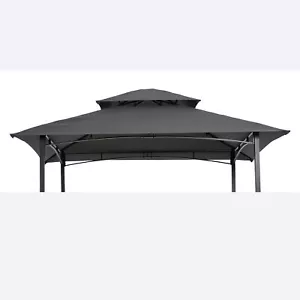 8x5Ft Grill Gazebo Replacement Canopy,Double Tiered BBQ Tent Roof Top Cover - Picture 1 of 5