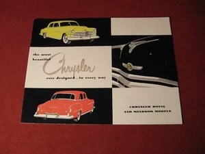 Folleto de ventas de Chrysler Royal y Windsor 1950 original - Imagen 1 de 3
