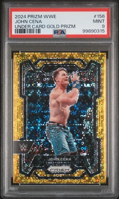 2024 Panini Prizm WWE John Cena #156 Under Card Gold PSA 9 - Image 1 of 2