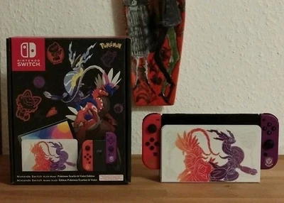 Nintendo Switch OLED Konsole Pokémon Purpur & Karmesin-Edition - Top Zustand  - Bild 1 von 4