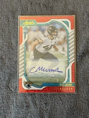 2022 Absolute Football Orange Spectrum Signatures Chad Muma RC 41/50 Jaguars - Image 1 of 3