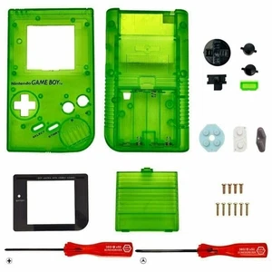 Carcasa de repuesto original Nintendo GB Game Boy carcasa DMG verde selva transparente - Imagen 1 de 1