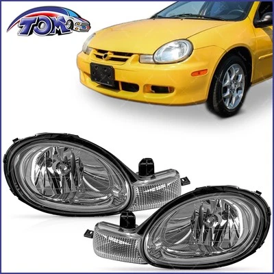 Pair Headlight Left and Right Chrome Interior For 2000-2002 Dodge Chrysler Neon - Image 1 of 4