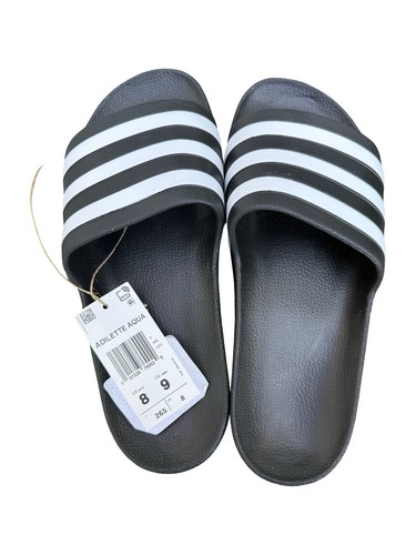 Adidas Adilette Aqua Unisex Slides Nero Uomo 8 Donna 9