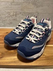 Skechers D'Lites Womens Sz 6.5 Air Cooled Memory Foam Blue Running Shoes - NEW - Picture 1 of 11