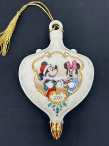 Lenox Disney Mickey & Minnie Caroling Carolers Annual Christmas Ornament 2000 - Picture 1 of 6