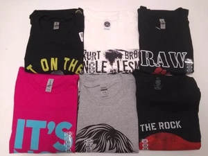 Lot of 6 Men Size 5XL WWE Authentic T-shirts | Cena Orton Undertaker The Rock... - Picture 1 of 7
