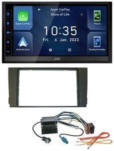 JVC DAB Bluetooth MP3 USB 2DIN Autoradio für Audi A6 01-05 C5 Quadlock - Bild 1 von 9