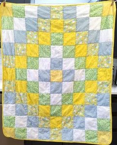 Neu Handarbeit Baby Quilt Decke Baumwolle Flanell Kinderzimmer Drucke Patchwork - Bild 1 von 3