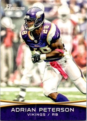 2012 Bowman #40 Adrian Peterson Football Card 9B - Image 1 of 2