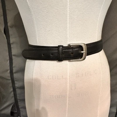 Dickies Leather Men's Belt Size 34-38 Black Heavy Duty Stitched Western Buckle - Image 1 of 4