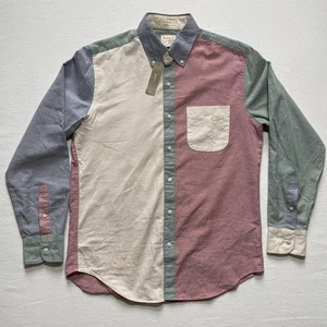 J.Crew Shirt Mens Small Multicolor Broken-In Oxford Colorblock Button Down AZ448 - Picture 1 of 13