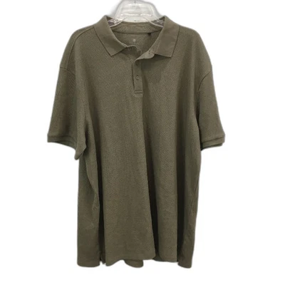 NEW Target Australian Cotton Blend Walnut Brown Waffle Polo T-Shirt Mens Sz 4XL - image 1 of 4