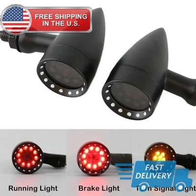 Luz de circulación intermitente negra para motocicleta Honda VTX 1300 1800 VT750 VT1100 Foto 1 de 4