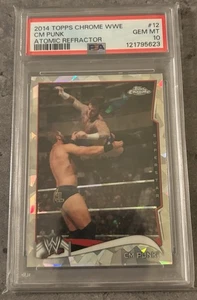 2014 Topps Chrome WWE Card #12 | CM Punk Atomic | PSA 10 | Gem Mint  - Picture 1 of 2