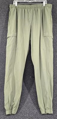 Pantalones deportivos Z by Zella con cordón cintura XL verdes bolsillos de carga Foto 1 de 4