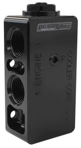 Aeroflow AF64-4111 Billet Oil Thermostat -10ORB x 4 1/8" Port . 71Degc Open - Picture 1 of 4