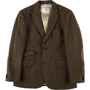 Vintage Harris Tweed Herringbone Wool Tailored Jacket from the 1990'S (Men's... - Picture 1 of 10