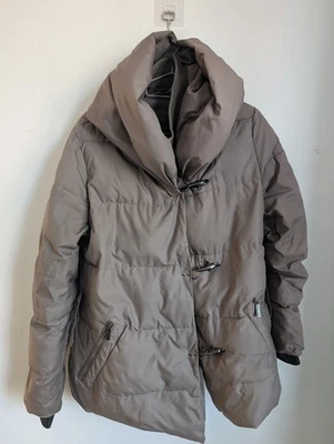 DKNY Taupe Hooded Puffer Coat Size XL (T29) - Image 1 of 4