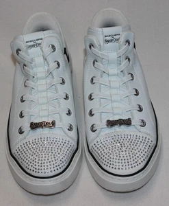 Skechers x Snoop Dogg Damen-Slipper weiß Größe 11 Strass - Bild 1 von 13