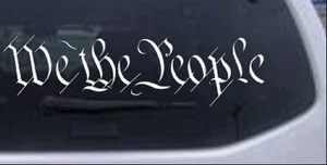 We The People Texto Coche o Camión Ventana Laptop Calcomanía Adhesiva Blanca 12X3.4 - Imagen 1 de 1