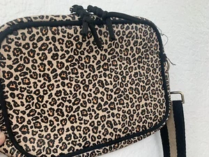 Anthropology Animal Print Form/polyester  Cross Body Canvas Strap Handbag - Picture 1 of 12